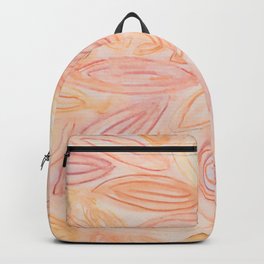 Fall Leaves in pale orange, terracotta, light yellow, muted red Backpack
