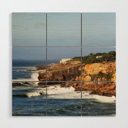 South Africa Photography - Strong Waves Hitting The Coastline Wood Wall Art