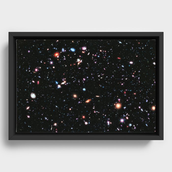eXtreme Deep Field, Galaxy Background, Universe Large Print, Space Wall Art Decor, Deep Space Poster Framed Canvas