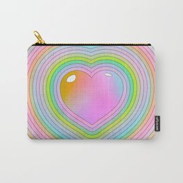 Colorful Rainbow Heart Carry-All Pouch