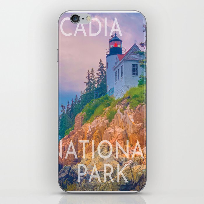 Acadia National Park Maine Lighthouse Landscape Photography iPhone Skin