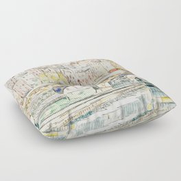 Paris Pont Neuf Sketch Floor Pillow