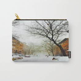 NYC @ Snow Time Carry-All Pouch | Backtoschool, Pop Art, Ny, Architecture, Brooklyn, Anoellejay, Photo, Digitalmanipulation, Alicianoellejones, Other 