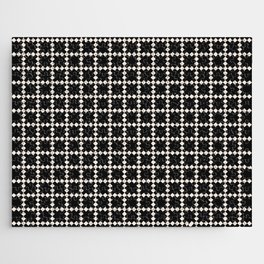 Geometric retro black pattern Jigsaw Puzzle