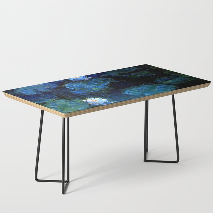 monet water lilies 1899 blue Teal Coffee Table