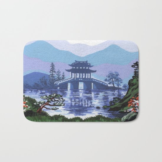 Japanese landscape Bath Mat