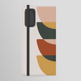 Modern Contemporary Shape Design - Warm Neutral Shades Of Nature Pink Tan Off White Terracotta Gray Android Wallet Case