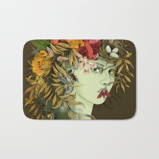 Persephone, goddess of Spring Bath Mat
