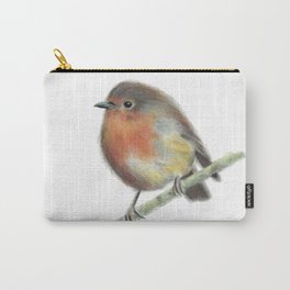 Robin pastel art drawing (print) Carry-All Pouch