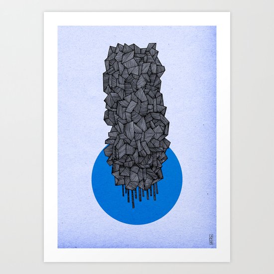 - future grey - Art Print