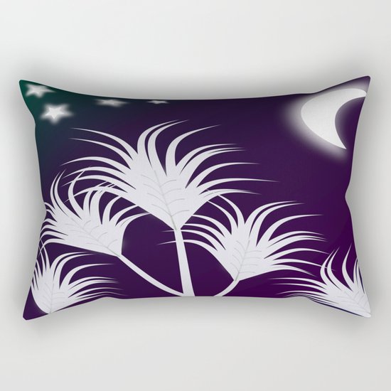 Palms at Night Rectangular Pillow