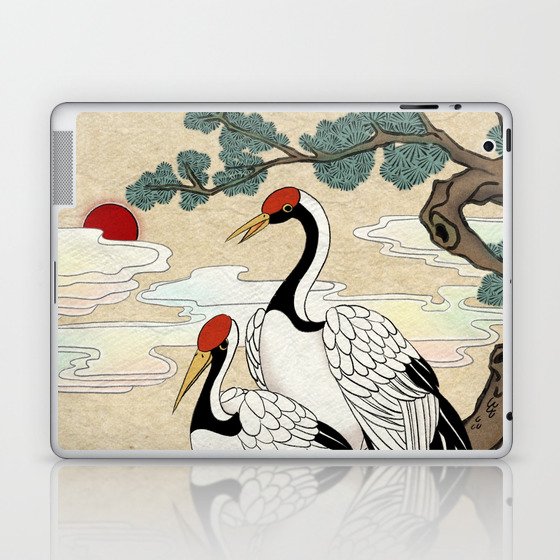 Minhwa: Pine Tree and Cranes B Type Laptop & iPad Skin