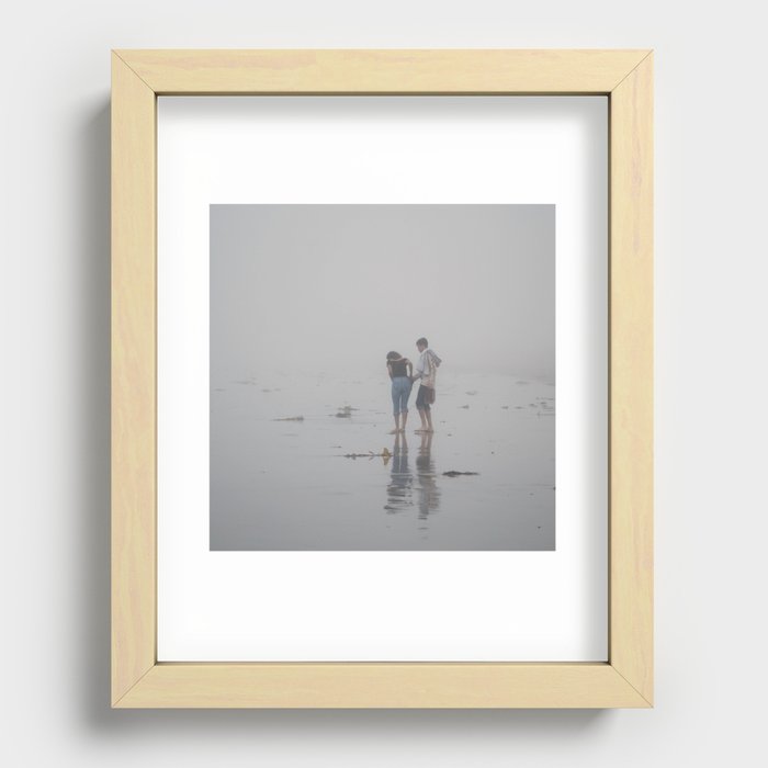 A Couple In The Fog Recessed Framed Print