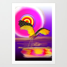 sandhill crane Art Print