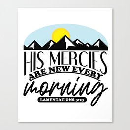 Lamentations 3:23 New Year Bible Verse Canvas Print