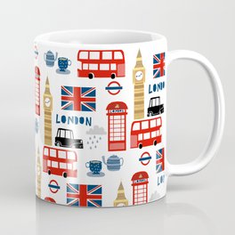 London travel pattern cute england print for nursery kids room boys or girls decor Coffee Mug