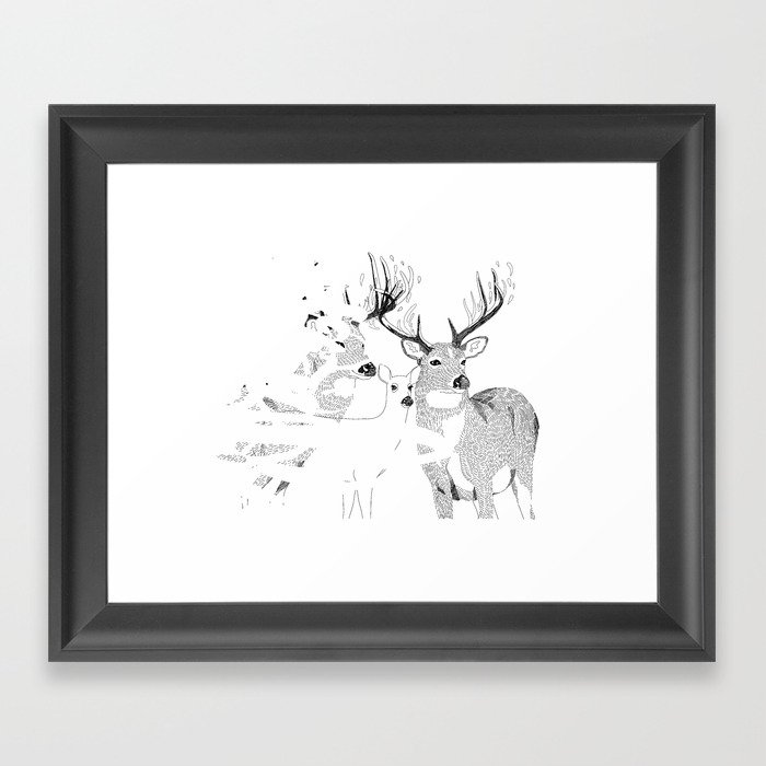 Deers Framed Art Print