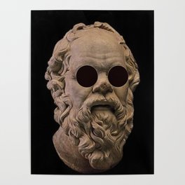 Classical Socrates With sunglasses Poster