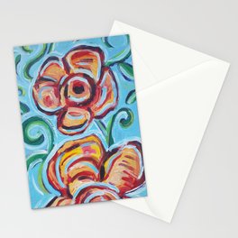 Two orange flowers Stationery Cards