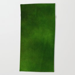 Vintage Retro Green Velvet Texture Beach Towel