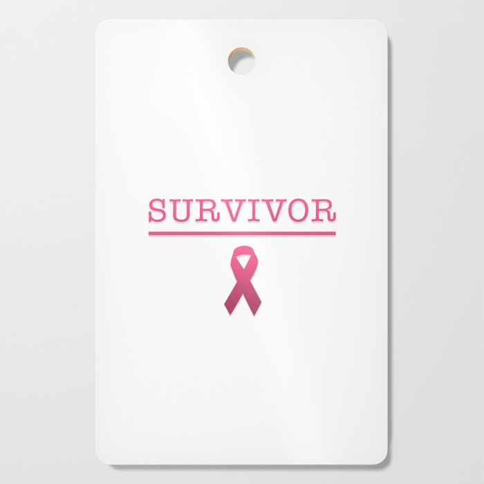 Survivor - Pink ribbon design Cutting Board