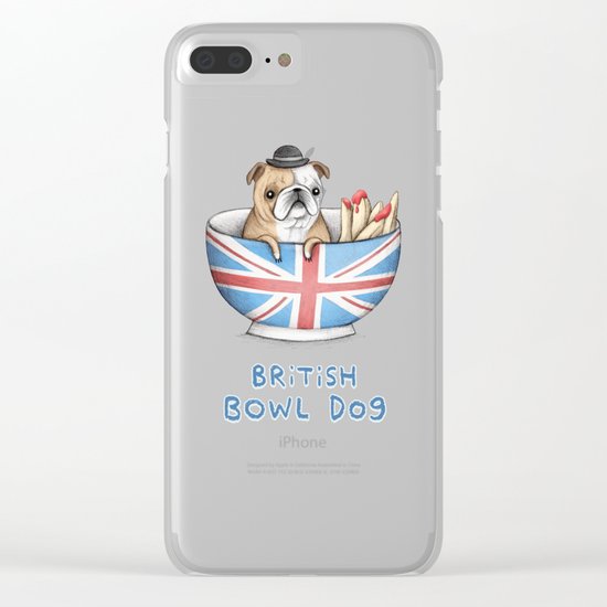 British Bowl Dog Clear iPhone Case