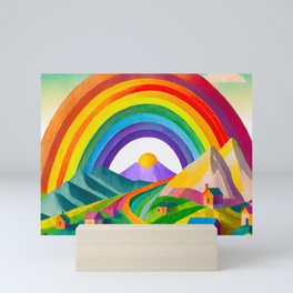 Rainbow Village #4 Mini Art Print