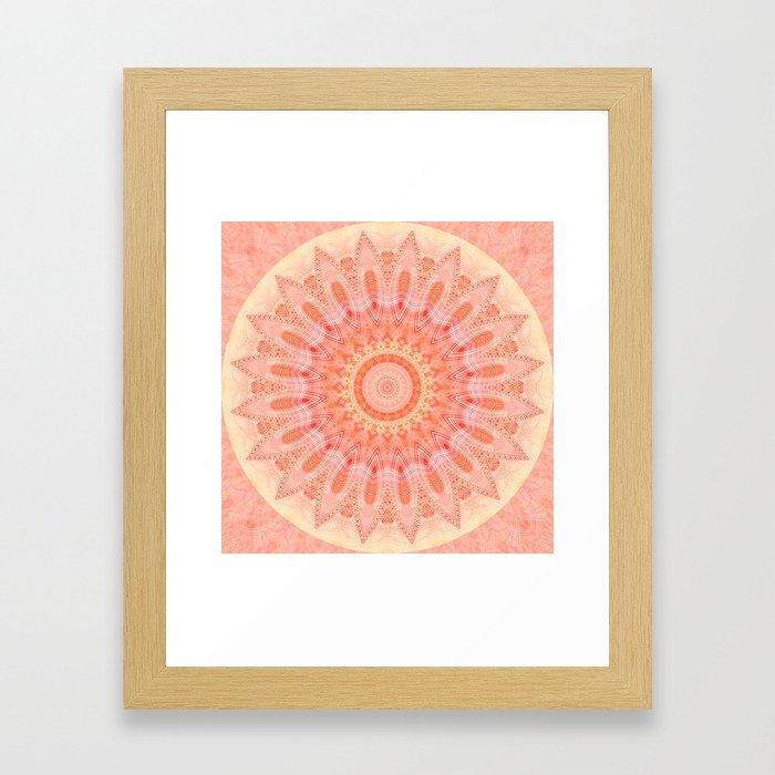 Mandala soft orange 2 Framed Art Print