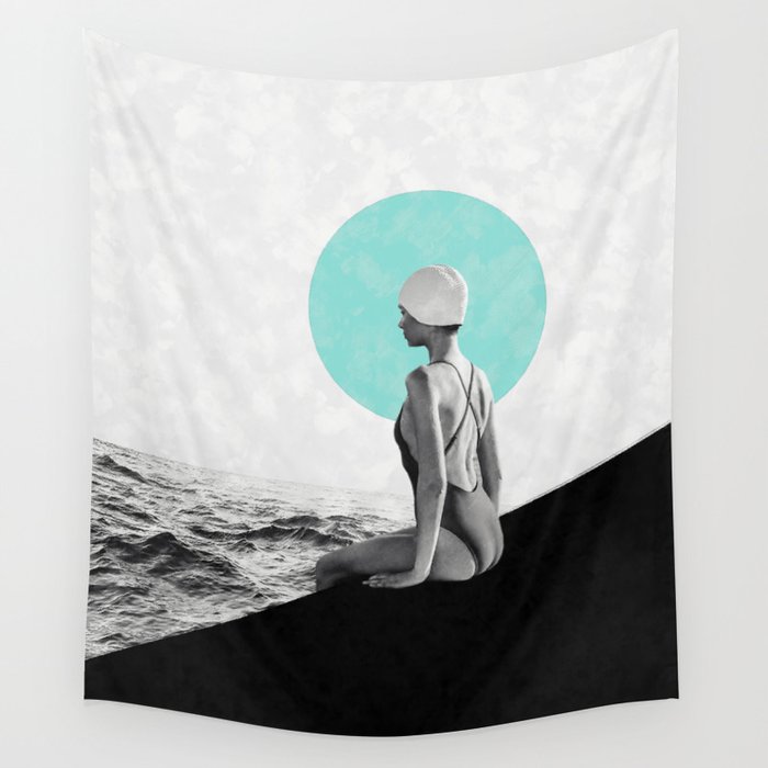 Feeling the waves Wall Tapestry