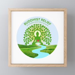 Buddhist Relief Framed Mini Art Print