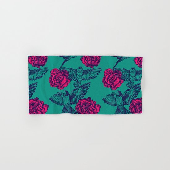 Rose & Swallows Hand & Bath Towel