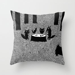 Forest Meeting Throw Pillow