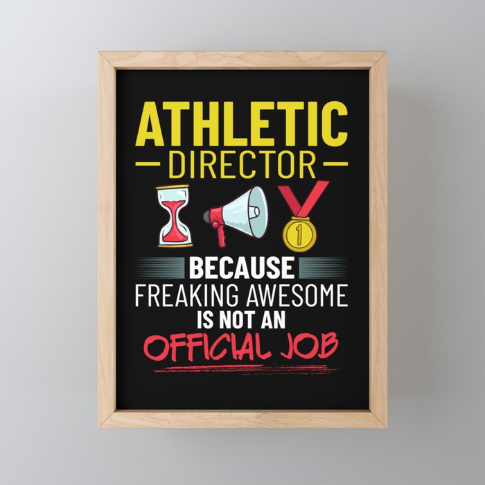 Athletic Director Training Coach Program Team Framed Mini Art Print