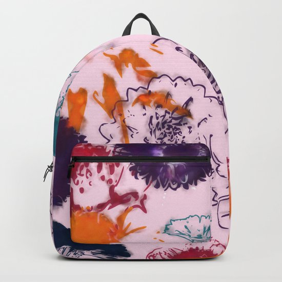 fall floral pink Backpack