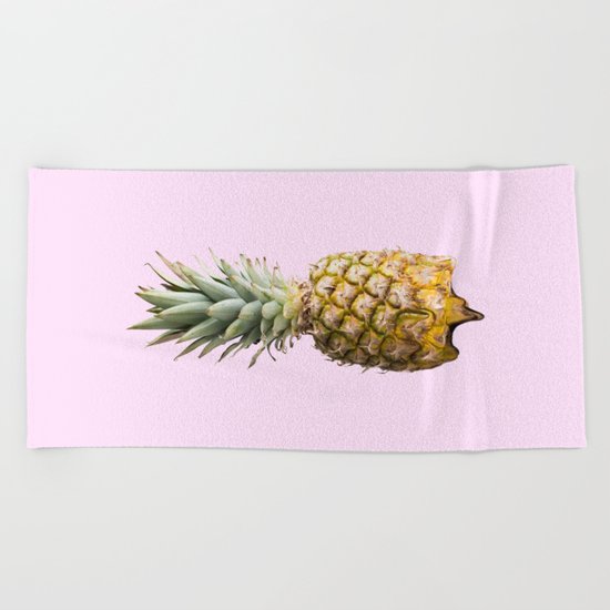 Melting Pastel Pineapple - Rose Beach Towel