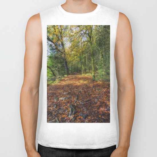 Autumn Forest Walks Biker Tank