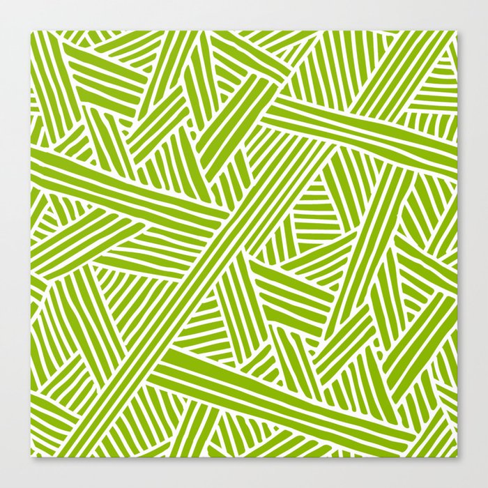 Abstract Apple Green White Lines And Triangles Pattern Mix And