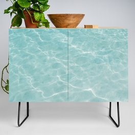 Crystal Clear Soft Turquoise Ocean Dream #1 #wall #art #society6 Credenza
