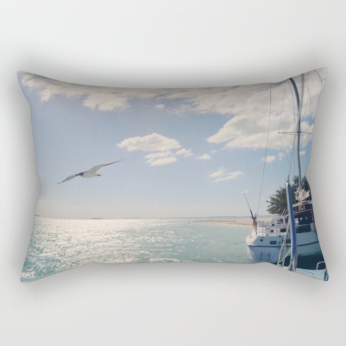 Coastal Print | Beach Photo | Sea Bird Nature Photography Rectangular Pillow