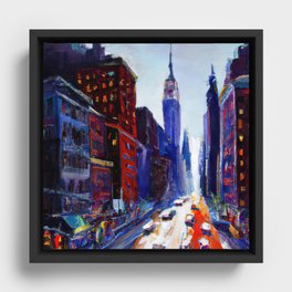 Nights of New York City Framed Canvas
