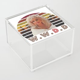 Sunset Dolly Parton WWDD, What would Dolly do, vintage Dolly Acrylic Box