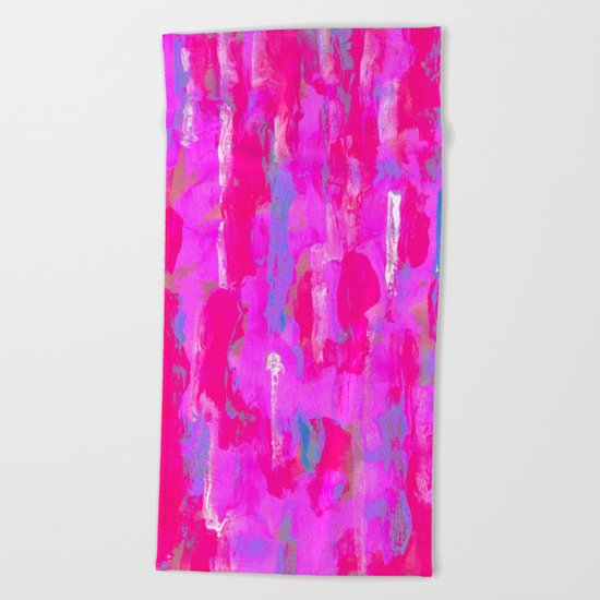 Vibrant Pink Beach Towel