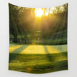 Golf Green at Sunrise Wall Tapestry