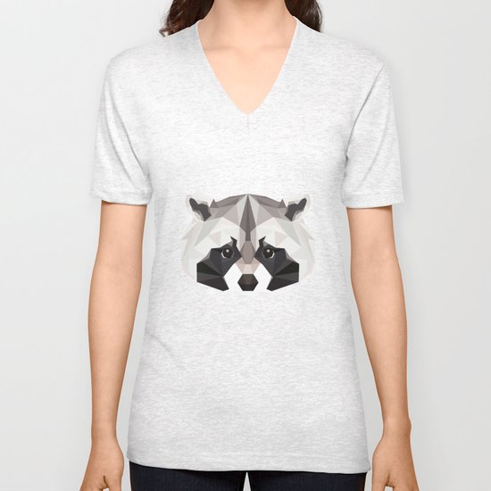 R is for Raccoon Unisex V-Neck