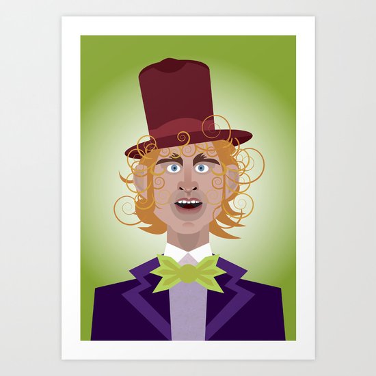 Willy Wonka from Charlie and the chocolate factory, played by the great Gene Wilder Art Print