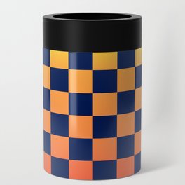 Checkered Sunset Gradient (Vintage) Can Cooler