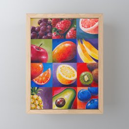 Complimentary Fruit Grid Framed Mini Art Print
