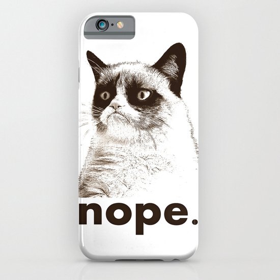 GRUMPY CAT - Nope (version 2) iPhone & iPod Case
