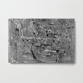 Titanium Metal Print | Lithosphere, Grey, Painting, Titanium, Metallic, Silver, Industrial, Textured, Mixed Media, Abstract 