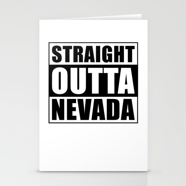 Straight Outta Nevada Stationery Cards
